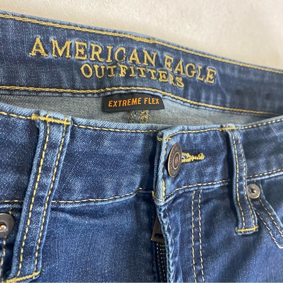 American Eagle Blue Denim Jeans - Extreme Flex Skinny 32x30 - Picture 2 of 7